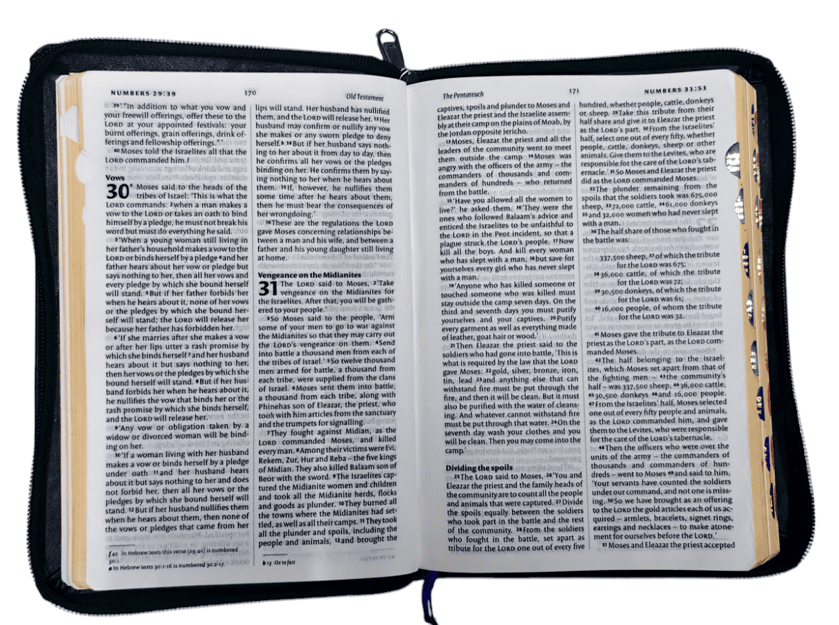 "NIV English Bible with Zip Cover – Premium Quality and Durable Design"