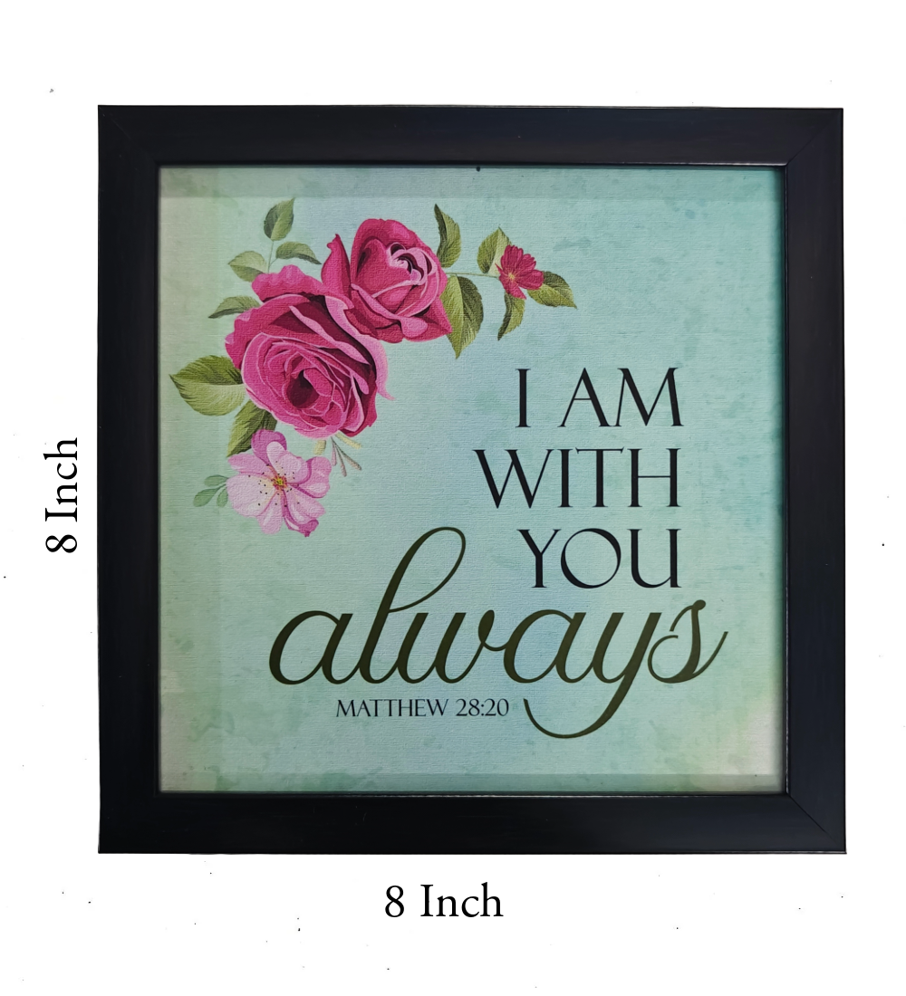 English Bible Verse Frame Board – 8x8 Inch Size, Top-Quality Design