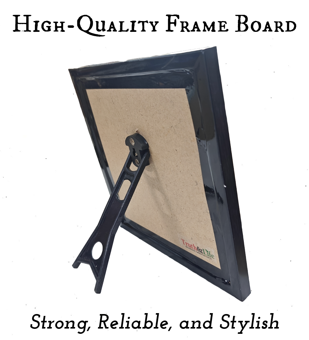 English Bible Verse Frame Board – 8x8 Inch Size, Top-Quality Design