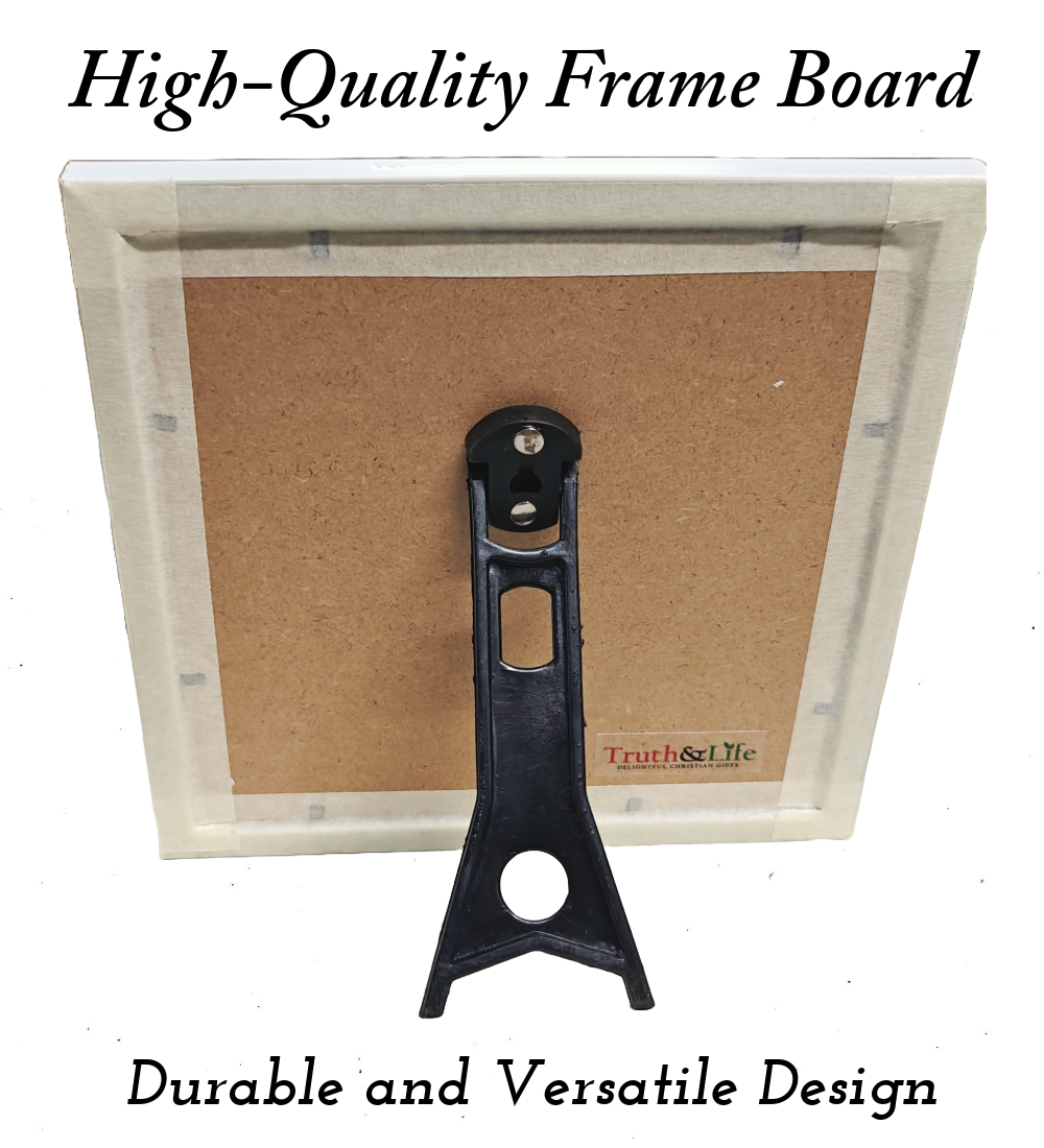 English Bible Verse Frame Board – 8x8 Inch Size, Top-Quality Design