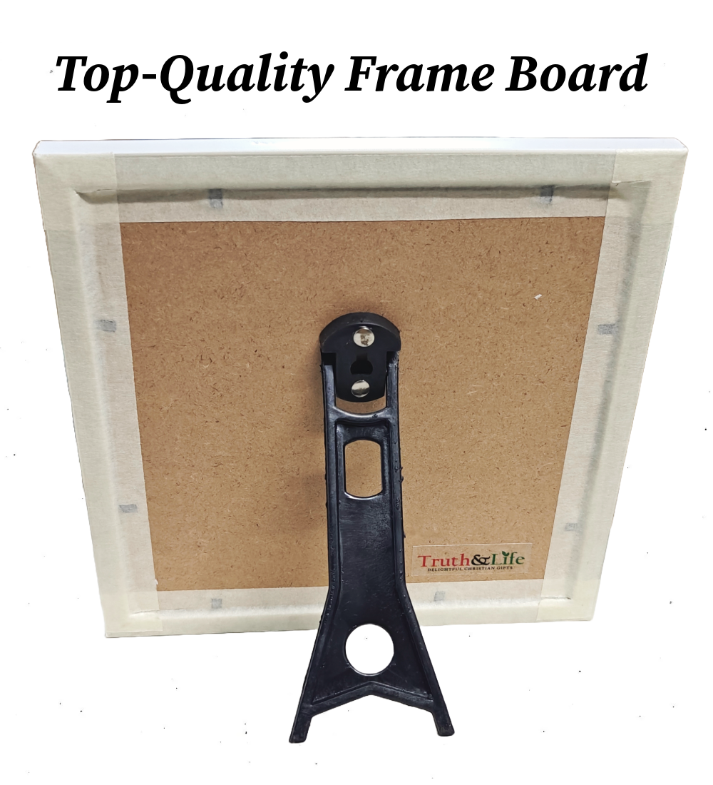 English Bible Verse Frame Board – 8x8 Inch Size, Top-Quality Design
