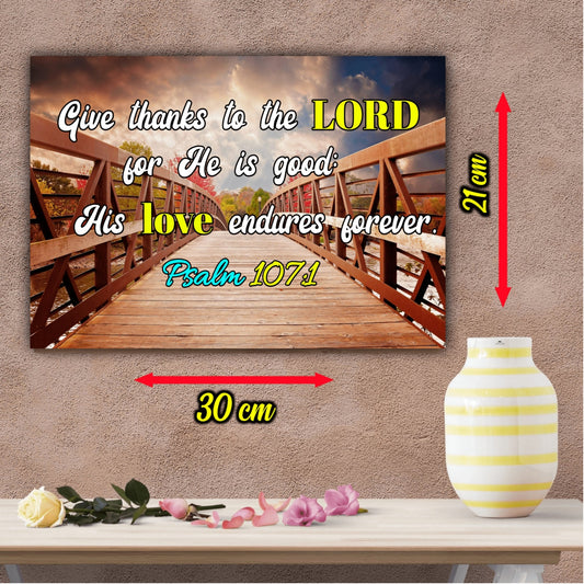 Bible Verse Poster Psalm 107:1