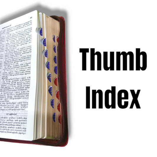 Tamil Bible With Thumb Index | Pink Color Cover With Zip | New Edition | Compact Size