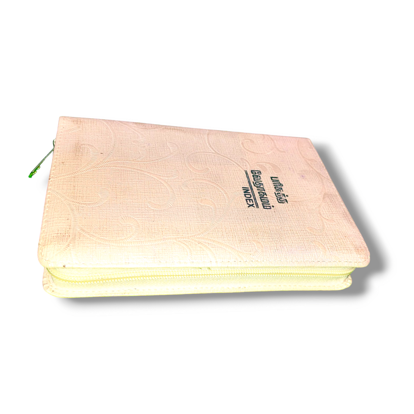 Tamil Bible With Thumb Index | Light White Color Cover With Zip | New Edition | Compact Size