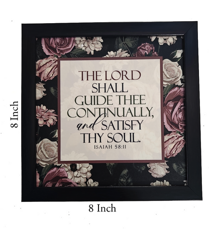 English Bible Verse Frame Board – 8x8 Inch Size, Top-Quality Design