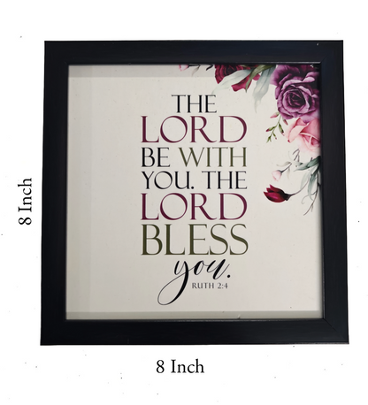English Bible Verse Frame Board – 8x8 Inch Size, Top-Quality Design