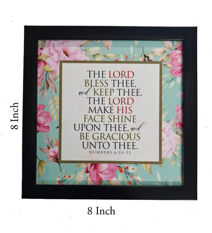English Bible Verse Frame Board – 8x8 Inch Size, Top-Quality Design