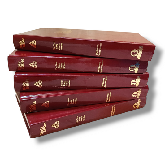 NKJV Holy Bible | Dictionary Concordance Bible | Pack Of Five ( 5 ) Hard Bound Edition | In Red Color Bound | New Edition