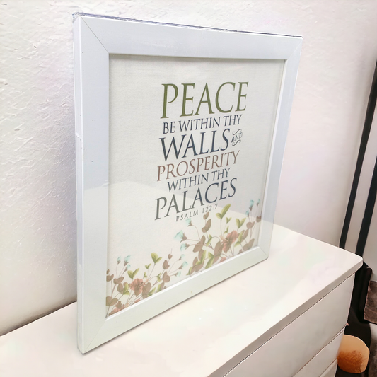 High Quality | Premium English Bible Verses Photo Frame | Hanging Frame | Best Gift For Home Decor | ( Psalms 122:7 )