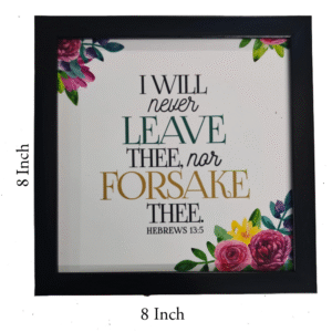 English Bible Verse Frame Board – 8x8 Inch Size, Top-Quality Design