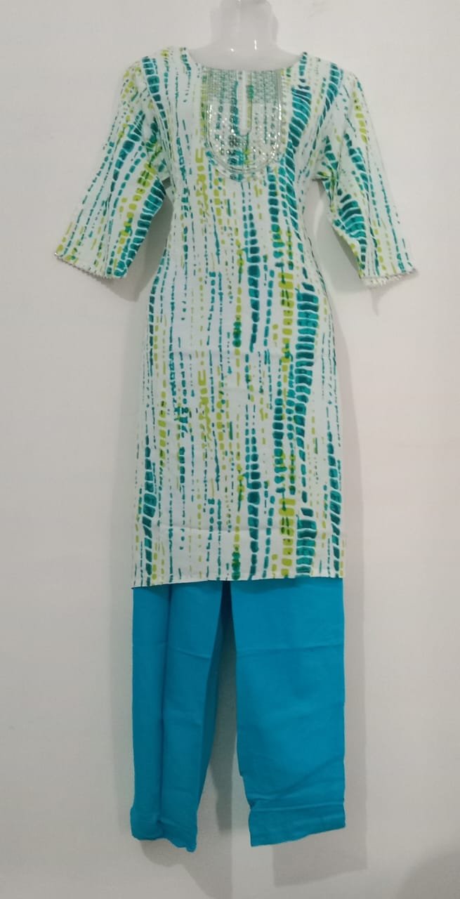 WhatsApp Image 2025-08-28 at 23.02.16 Blue blossom 3 piece suit Fabric : Pure Rayon Size : M - Image 4