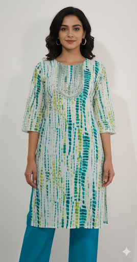 unnamed-2 Blue blossom 3 piece suit Fabric : Pure Rayon Size : M