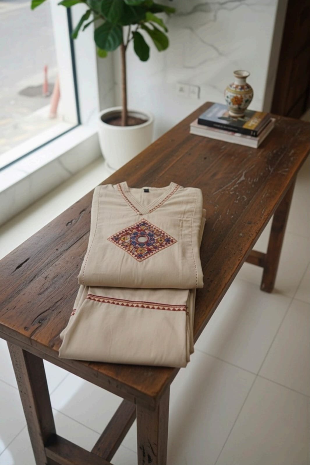 ✨ elegance in every detail – pure dabhu cotton set ✨