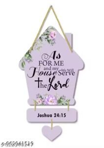vastva bible verse wall hanging for home decor | mdf wooden bible quotes wall art | christian religious wall decoration for home, office & prayer room