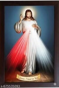 lord jesus christ religious wall poster for home decor | hd christian wall art for living room, bedroom & prayer room | 300 gsm photographic paper, 12 x 18 inches