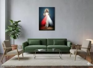 lord jesus christ religious wall poster for home decor | hd christian wall art for living room, bedroom & prayer room | 300 gsm photographic paper, 12 x 18 inches
