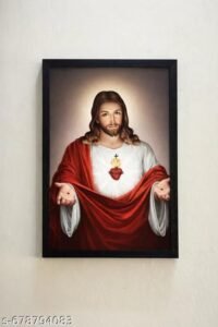 jesus christ photo wall decor for room & prayer room | christian religious wall art for bedroom, living room and home decoration
