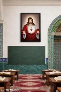 jesus christ photo wall decor for room & prayer room | christian religious wall art for bedroom, living room and home decoration