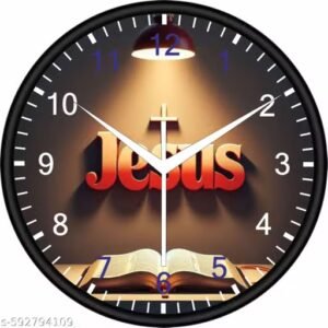 trending jesus christ wall clock for home decor | stylish christian religious wall clock for living room, bedroom & prayer room