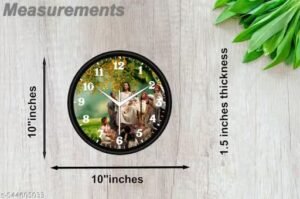 welkin creation jesus christ wall clock 25 x 25 cm | antique fancy christian bible wall clock for home, living room & office decor | black, white & gold