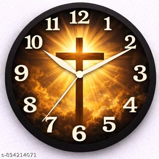 divine cross radiance wall clock | christian religious decorative wall clock for home, living room, bedroom & prayer room divine cross radiance wall clock | christian religious decorative wall clock for home, living room, bedroom & prayer room