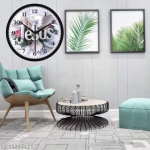 White Pigeon Jesus Christ Wall Clock | Christian Religious Decorative Clock for Home, Living Room, Bedroom & Prayer Room white pigeon jesus christ wall clock | christian religious decorative clock for home, living room, bedroom & prayer room