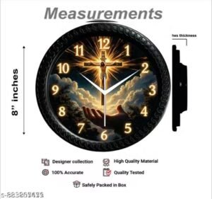 Stylish Wall Clock for Home Decor | Decorative Round Clock for Living Room, Bedroom, Kitchen & Office stylish wall clock for home decor | decorative round clock for living room, bedroom, kitchen & office