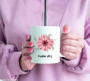 the lord is my strength bible verse printed coffee mug | inspirational christian quote mug | religious gift for men, women, family & friends