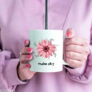 the lord is my strength bible verse printed coffee mug | inspirational christian quote mug | religious gift for men, women, family & friends