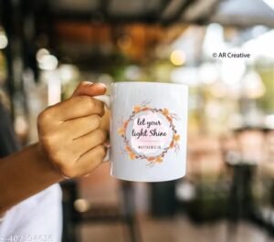 let your light shine bible verse printed coffee mug | inspirational christian quote mug | religious gift for men, women, family & friends