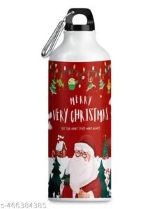 dojabeauty by trendoprint merry christmas printed coffee mug 350ml with sipper water bottle 600ml | christmas gift set for kids, boys, girls & loved ones