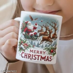 Christmas Printed Ceramic Coffee Mug | Merry Christmas Festive Tea and Coffee Cup | Holiday Gift for Family, Friends and Loved Ones christmas printed ceramic coffee mug | merry christmas festive tea and coffee cup | holiday gift for family, friends and loved ones