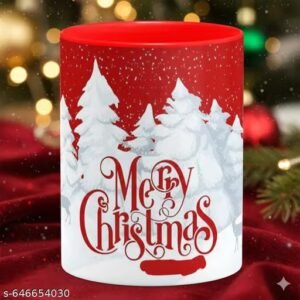 christmas printed white ceramic coffee mug 330ml | festive christmas decoration and holiday gift for family, friends and loved ones