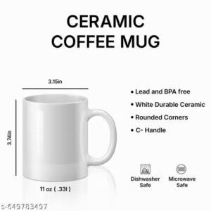 personalized printed ceramic coffee mug | photo sublimation mug for valentine’s day, anniversary, birthday, christmas & new year gifts for boyfriend, girlfriend, mom, dad, brother & sister