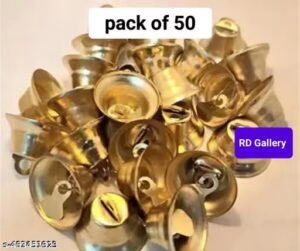 sita golden metal bells set of 50 pieces, 2.5 cm small decorative bells for diy crafts, christmas decorations, gift wrapping, home decor and festive projects