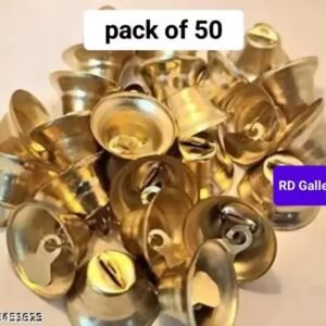 sita golden metal bells set of 50 pieces, 2.5 cm small decorative bells for diy crafts, christmas decorations, gift wrapping, home decor and festive projects