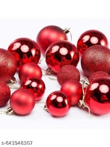 ks pack of 24 red christmas tree ornaments, 3.8 cm plastic hanging balls for christmas tree decoration, home, office, church and festive decor