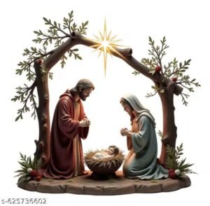 decor kraft jesus birth holy night nativity scene wall sticker | christmas reindeer wall decal for home, living room & festive decoration