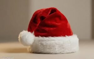 christmas santa cap | festive red christmas hat for men, women & kids | christmas party costume & holiday celebration accessory