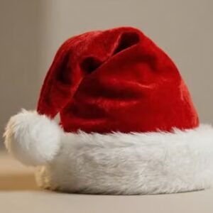 christmas santa cap | festive red christmas hat for men, women & kids | christmas party costume & holiday celebration accessory