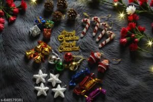 artistic india christmas tree ornaments set of 32 pcs | hanging christmas decoration accessories for home, office & balcony