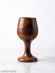 premium handmade dark shisham wood chalice goblet | vintage wooden communion cup & unique gift
