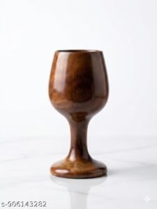 premium handmade dark shisham wood chalice goblet | vintage wooden communion cup & unique gift