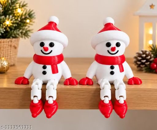 christmas articulated snowman set of 2 ⛄ | hand painted christmas table & shelf decor | festive home decor christmas articulated snowman set of 2 ⛄ | hand painted christmas table & shelf decor | festive home decor