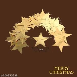 golden star paper wall hanging frill pack of 4 | christmas decoration 2026 | church, home & party decor