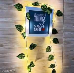 mata ji enterprises 7 feet money plant string lights | 30 led warm white battery lights | home & bedroom decor